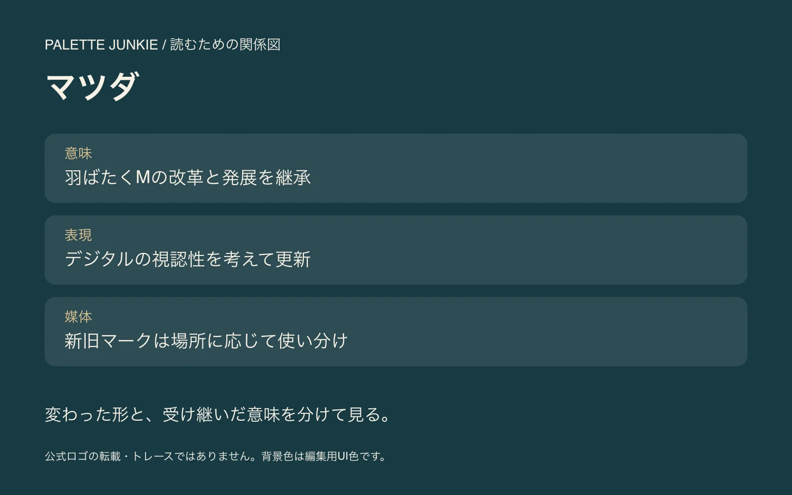 マツダの公式説明を意味と時点に分けて読む独自の関係図